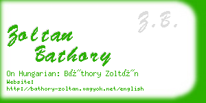 zoltan bathory business card